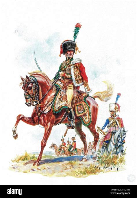 officier des chasseurs à cheval de la Garde sous le 1er Empire Stock