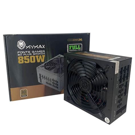 Fonte Mymax 850W Bivolt Preta KaBuM