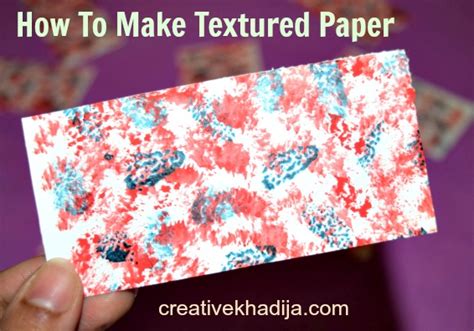 How to make texture paper cards