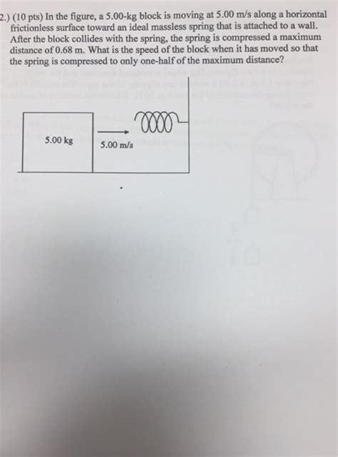 Solved In the figure, a 5.00-kg block is moving at 5.00 m/s | Chegg.com