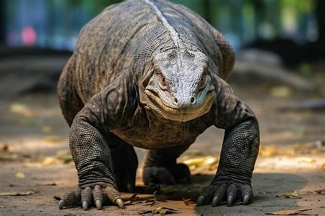 Premium Photo Komodo Dragon The Largest Lizard In The World Walks At