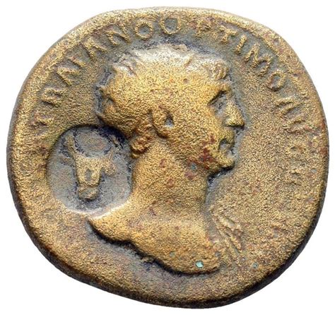 Imperio romano Trajano 98 117 d C Æ Dupondius Rome Catawiki