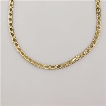 Kt Gold Herringbone Necklace Property Room