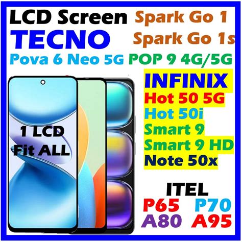 Ori Lcd Infinix Hot G Hot I Smart Hd Note X Tecno Spark Go Go S Pova