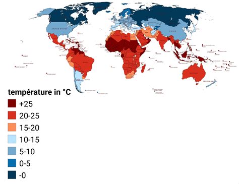 average temperature of each country (the average temperature on earth ...