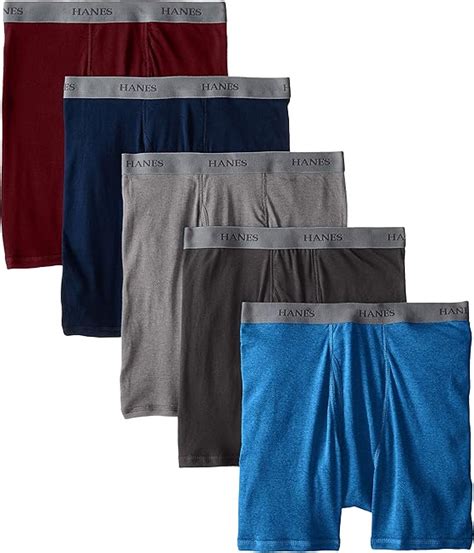 Hanes Mens 5 Pack Ultimate Freshiq Boxer With Comfortflex Waistband