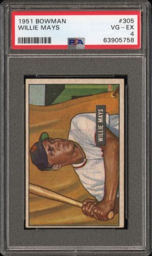 Bowman Willie Mays Rookie Rc Psa Ebay