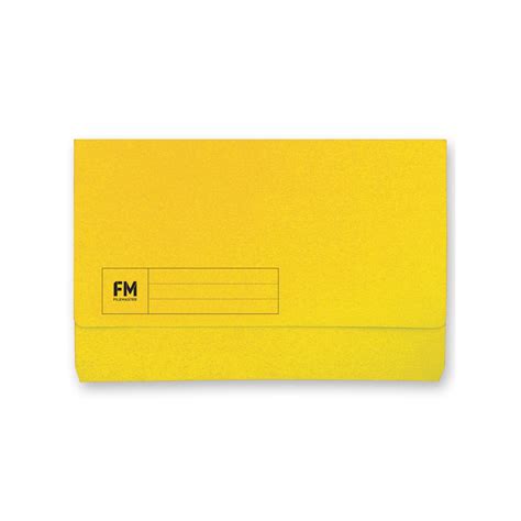 Fm Document Wallet Foolscap Yellow School Depot Nz