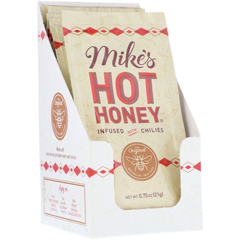 Mike S Hot Honey Infused With Chilies 12 Packets 0 75 Oz 21 G Each