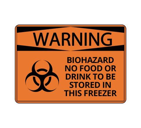 Biohazard No Food Or Drink Sign