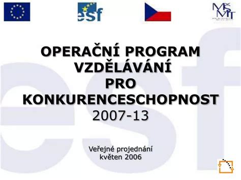 Ppt Opera N Program Vzd L V N Pro Konkurenceschopnost