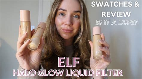 New Viral Elf Halo Glow Liquid Filter Dupe Swatches Review