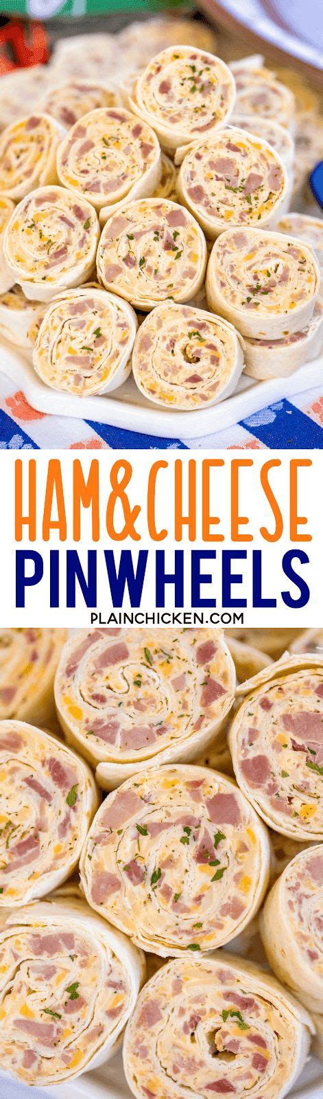 Ham And Cheese Tortilla Pinwheels Plain Chicken