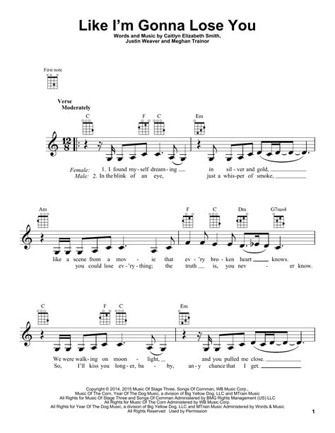 Like I'm Gonna Lose You | Sheet Music Direct