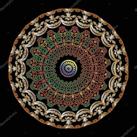 Texturizado patrón mandala vector barroco Fondo grunge floral colorido