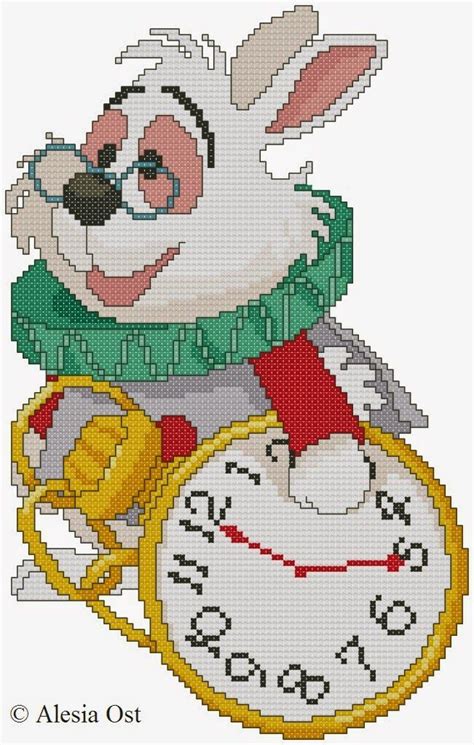 White Rabbit Alice In Wonderland Cross Stitch Disney Cross Stitch