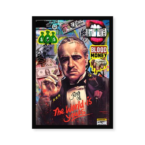 The Godfather Wall Poster Framed Stickerly