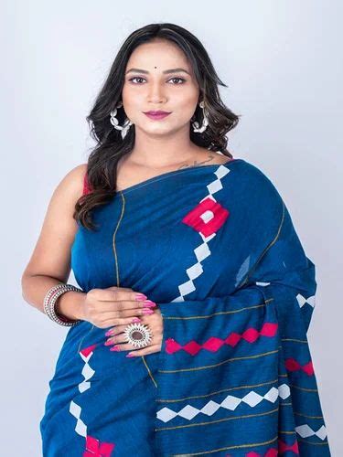 BLUE Cotton KOLKATA SAREES at Rs 1755 in Kolkata | ID: 2850222847191