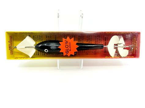 Vintage Hellraiser Cherry Twist Musky Lure 11 Black With Glow Blades