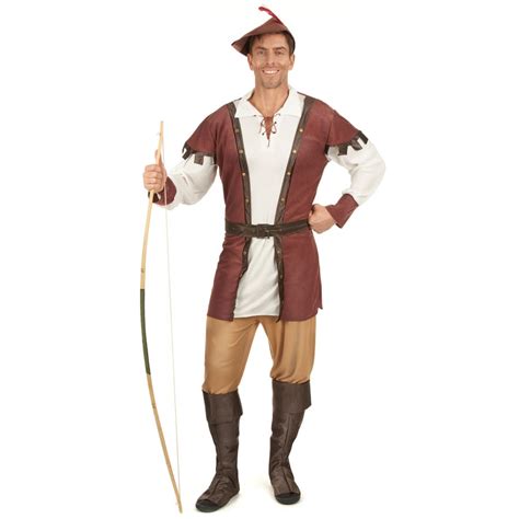 Costume Darcher Médiéval Pour Homme Marron