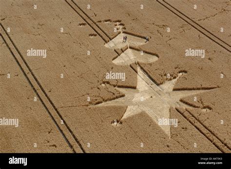 Crop Circles In Wiltshire England Stock Photo Alamy