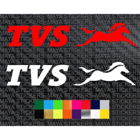 Tvs Full Logo Sticker In Custom Colors And Sizes Pair Of 2 Stickers