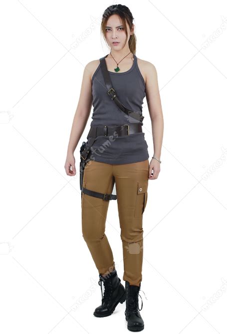 Rise Of The Tomb Raider Lara Croft Cosplay Costume Vest With Belts Set