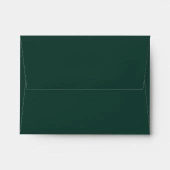 Modern Script Emerald Green Self Addressed Rsvp Envelope Zazzle