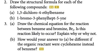 Solved Draw The Structural Formula For Each Of The Following Compounds