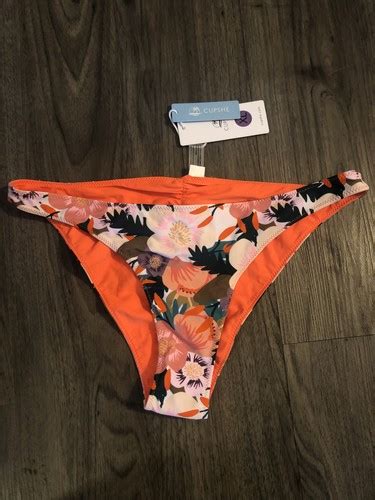 NWT CUPSHE WOMEN XL BIKINI BOTTOM Orange Multicolor Floral EBay