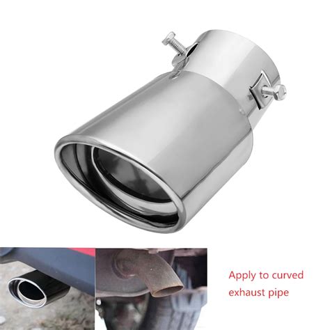 Car Universal Stainless Steel Chrome Exhaust Tail Muffler Tip Pipe