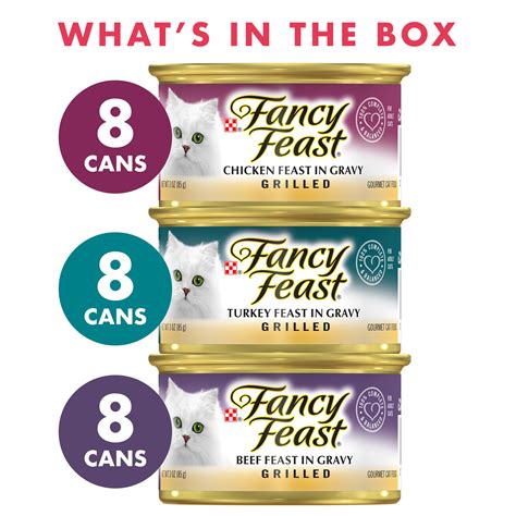 Purina Fancy Feast Grilled Collection Wet Cat Food Variety Pack 24