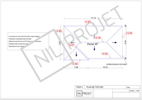 Pcmi Ou Dp Plan De Toiture Nil Projet