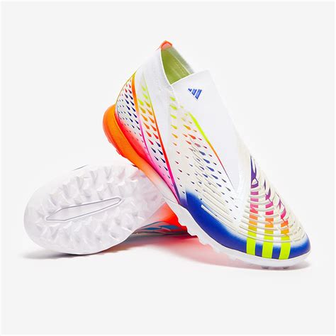 Adidas Predator Edge Tf Blanc Jaune Solaire Bleu Power Surface