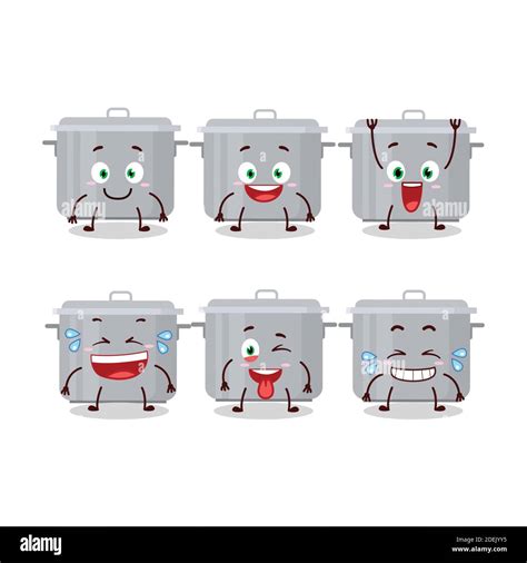 Cartoon Character Of Kitchen Pot With Smile Expression Vector