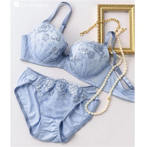 フランデランジェリー fran de lingerie 刺繍レースのベーシックデザイン自分らしいバストに フランスタンダード004 ペア