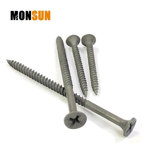 Grayblack Phosphated Hardened Steel Bugle Head Ph Recess Fine Thread Drywall Screw For