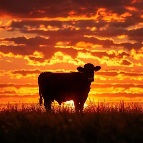 Free Sunset Cow Silhouette Image | Download at StockCake