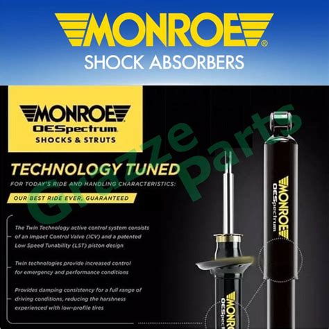 2pc MONROE OESpectrum Shock Absorber Strut Rear For 378041SP Toyota