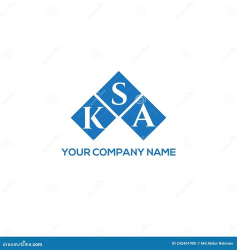 Ksa Letter Logo Design On White Background Ksa Creative Initials