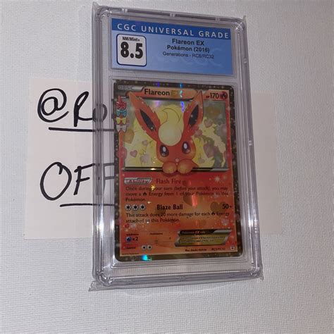 Pok Mon Card Flareon Ex Generations Rc Rc Cgc Universal Grade For