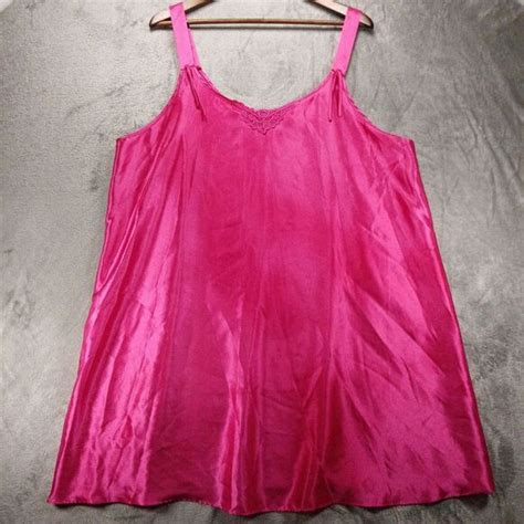 Delicates Intimates Sleepwear Vintage Y2k Lingerie Nightgown Slip Dress Hot Pink Fairy