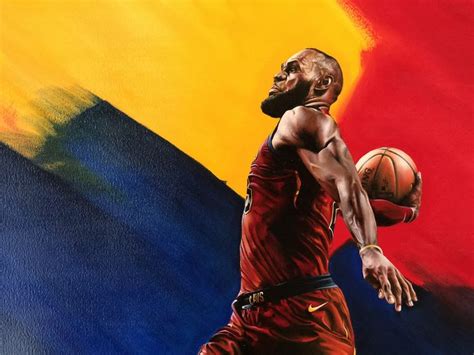 Oil Painting 19 X 26” Lebron James By Brian Ross Lebron James