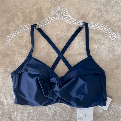 Athleta Swim Athleta Twister Bikini Top Navy Poshmark