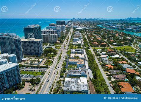 Aerial Photo Bal Harbour Miami Beach Florida Stock Photo Image Of