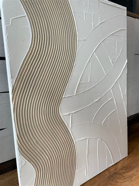 Wavy Duo Xx Large Textured Plaster Wall Art Minimalist Etsy Nederland