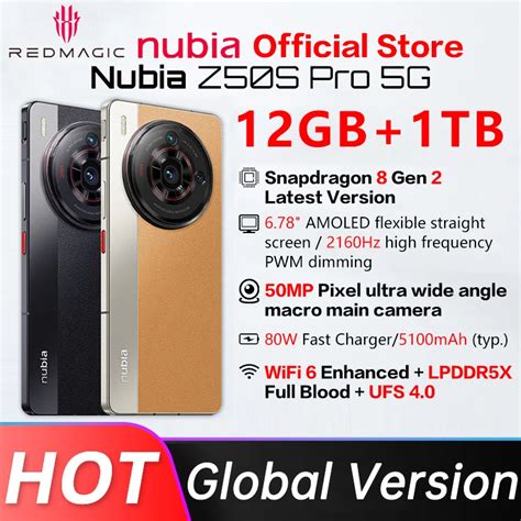 Nubia Z50s Pro 5G Versi N Global 6 78 Pulgadas 120Hz AMOLED Flexible