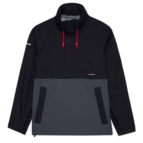 Buy The Berghaus Ski Smock 86 Shell Half Zip Jacket In Black And Grey