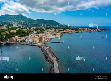 Seaside View Of Porto D Ischia Town From The Aragonese Castle At Ischia