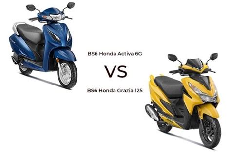 Bs6 Honda Activa 6g Vs Bs6 Honda Grazia Price And Mileage Comparison